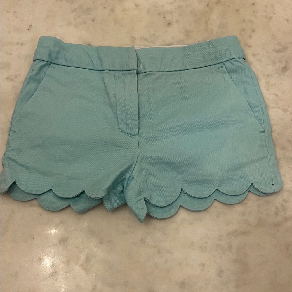 Crewcuts Mint Green Scalloped Shorts